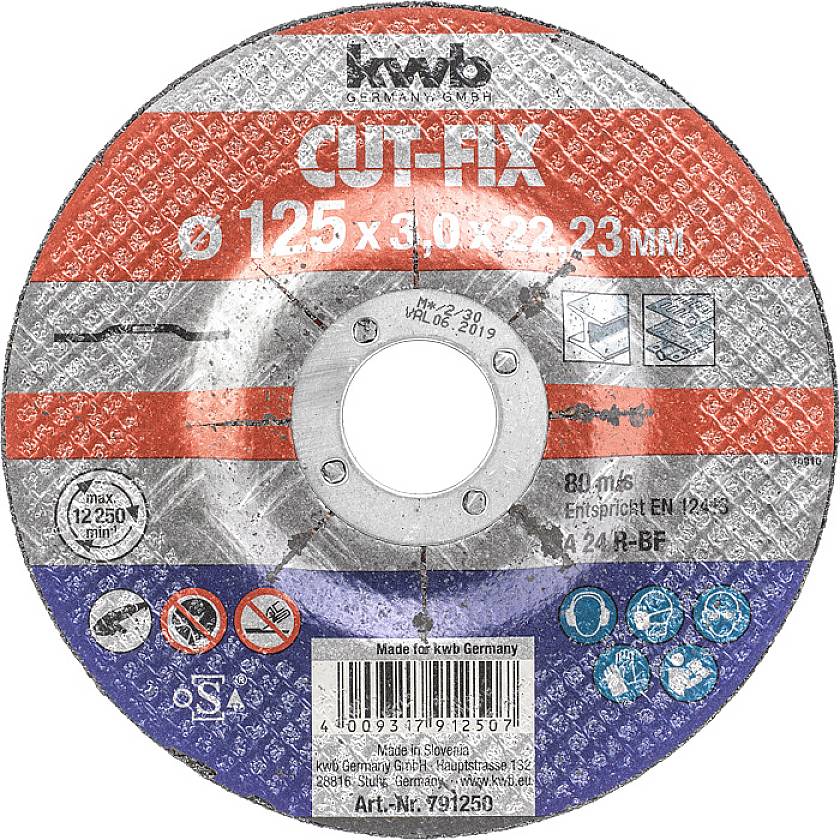 kwb 791250 Vágótárcsa, egyenes 125 mm 1 db Fém