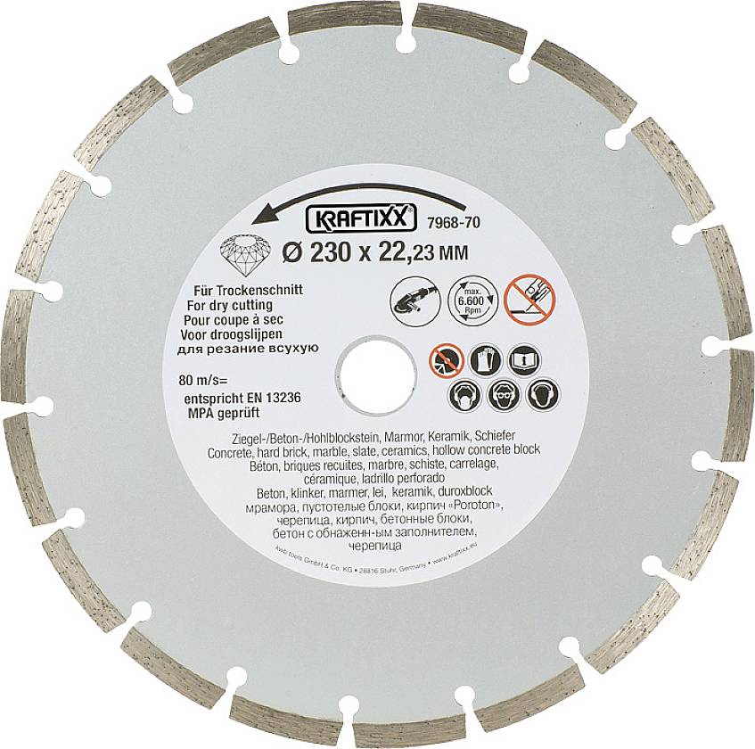 kwb 796870 Gyémánt bevonatú vágótárcsa Ø 230 mm Furat átmérő 22 mm 1 db