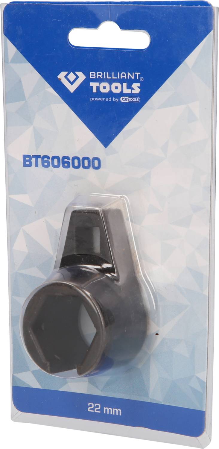 'Brilliant Tools BT606000' kék csomagolási dizájnban, 22 mm-es méretjelöléssel.