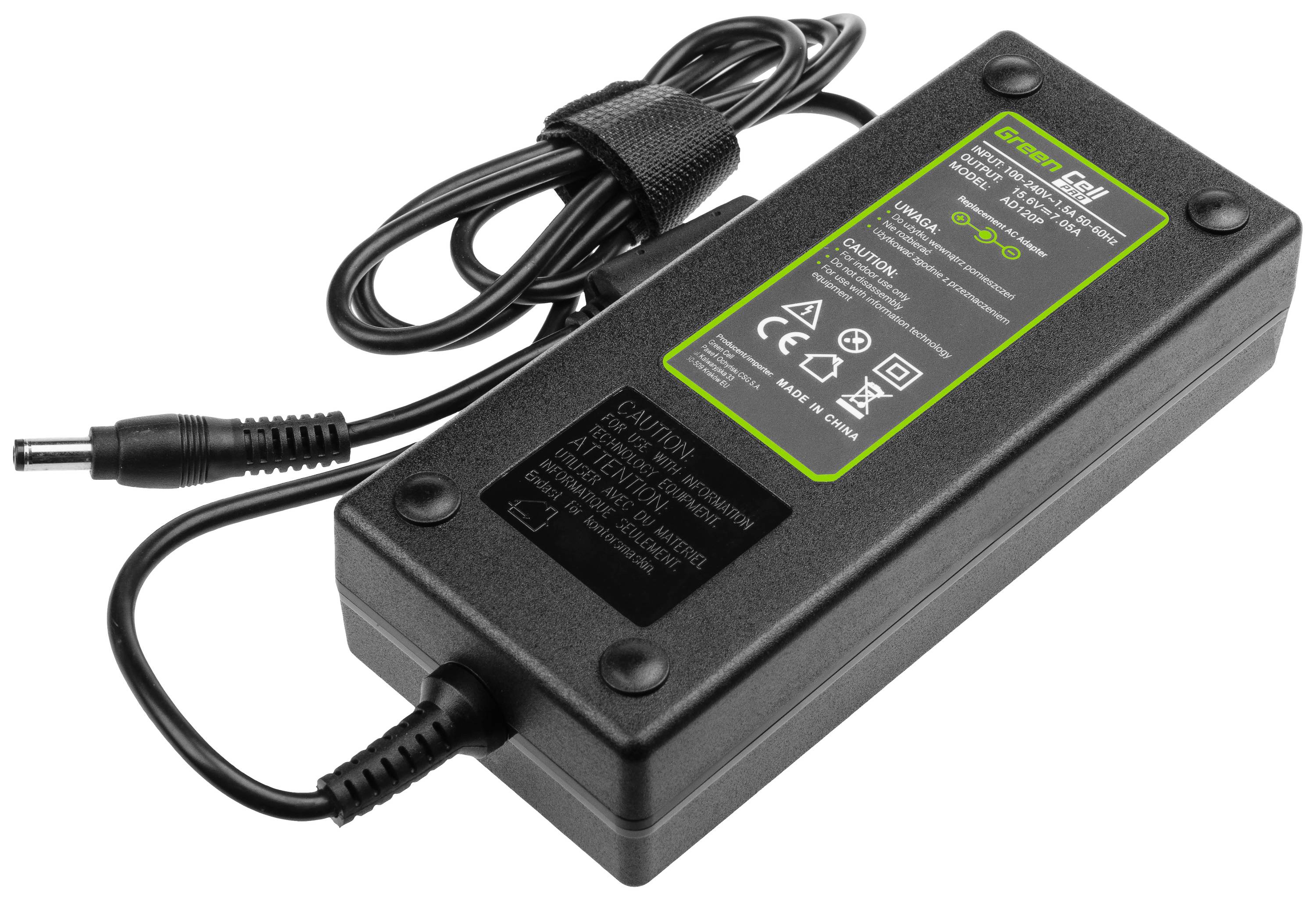 Green Cell GC-AD120P Notebook tápegység 110 W 15.6 V 7.05 A