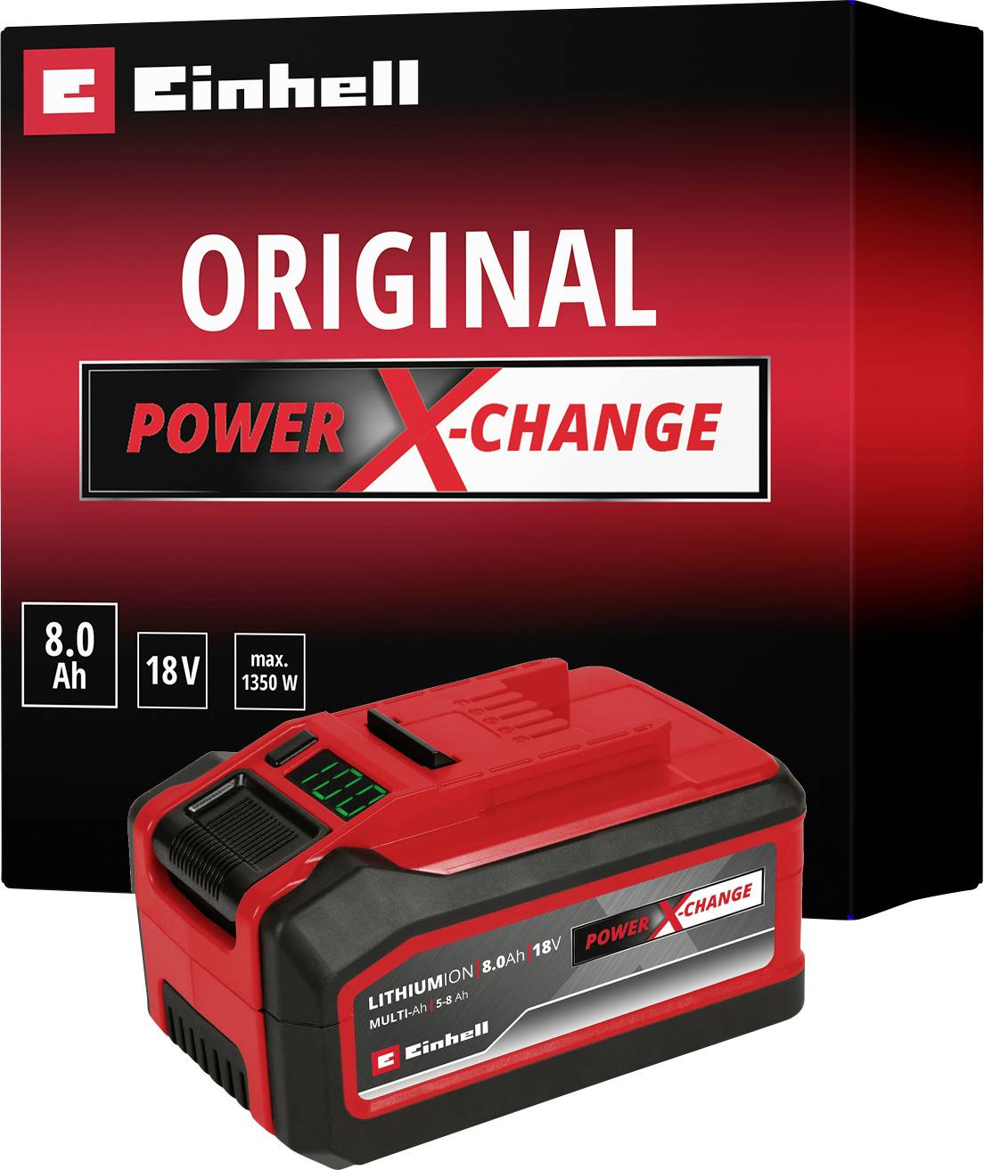 Einhell 4511600 PXC Plus 18V 5-8 Ah Multi-Ah Power X-Change Szerszám akku 18 V 5 Ah, 8 Ah Lítiumion