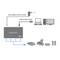 A 'LogiLink'-Hub diagramja mutatja a csatlakozásokat: tápegység (5V/4A) és USB3.0-kábel eszközökhöz, mint laptop, PC, nyomtató, merevlemez.