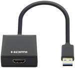 Manhattan 1080p USB-A-HDMI-adapter átalakító USB 3.2 Gen 1 A-típusú dugasz-HDMI-aljzattal 1080p@60Hz fekete