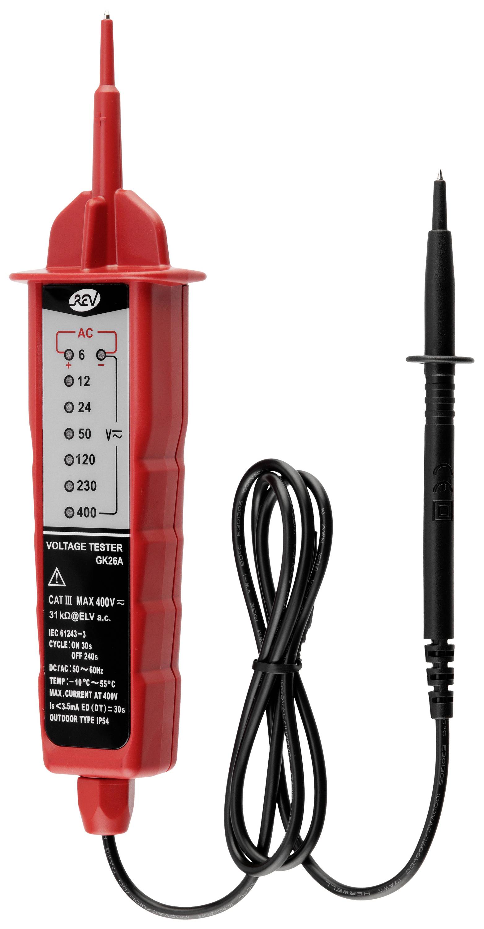 REV LED 6-400V rt Feszültségvizsgáló LED
