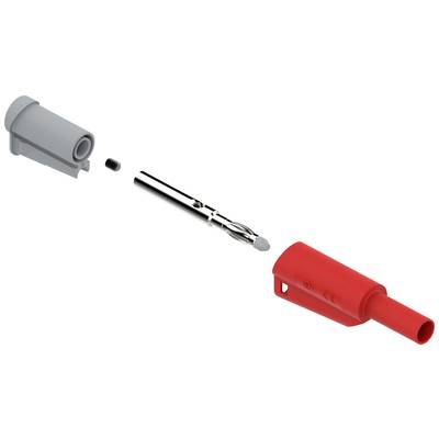 Electro PJP 1066-CD1-R Labor csatlakozódugó Dugó, egyenes Tű átmérő: 4 mm Piros 1 db