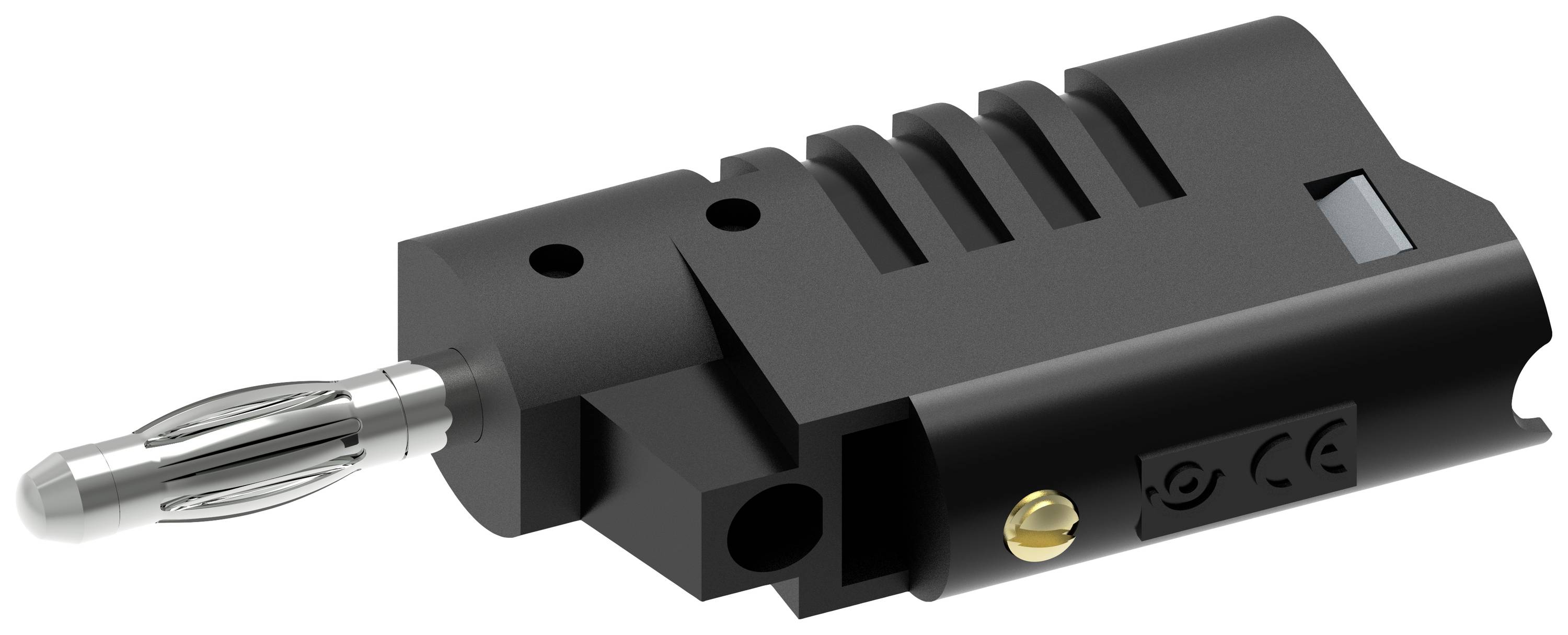 Electro PJP 1080-CD1-N Banándugó Dugó, egyenes Tű átmérő: 4 mm Fekete 1 db