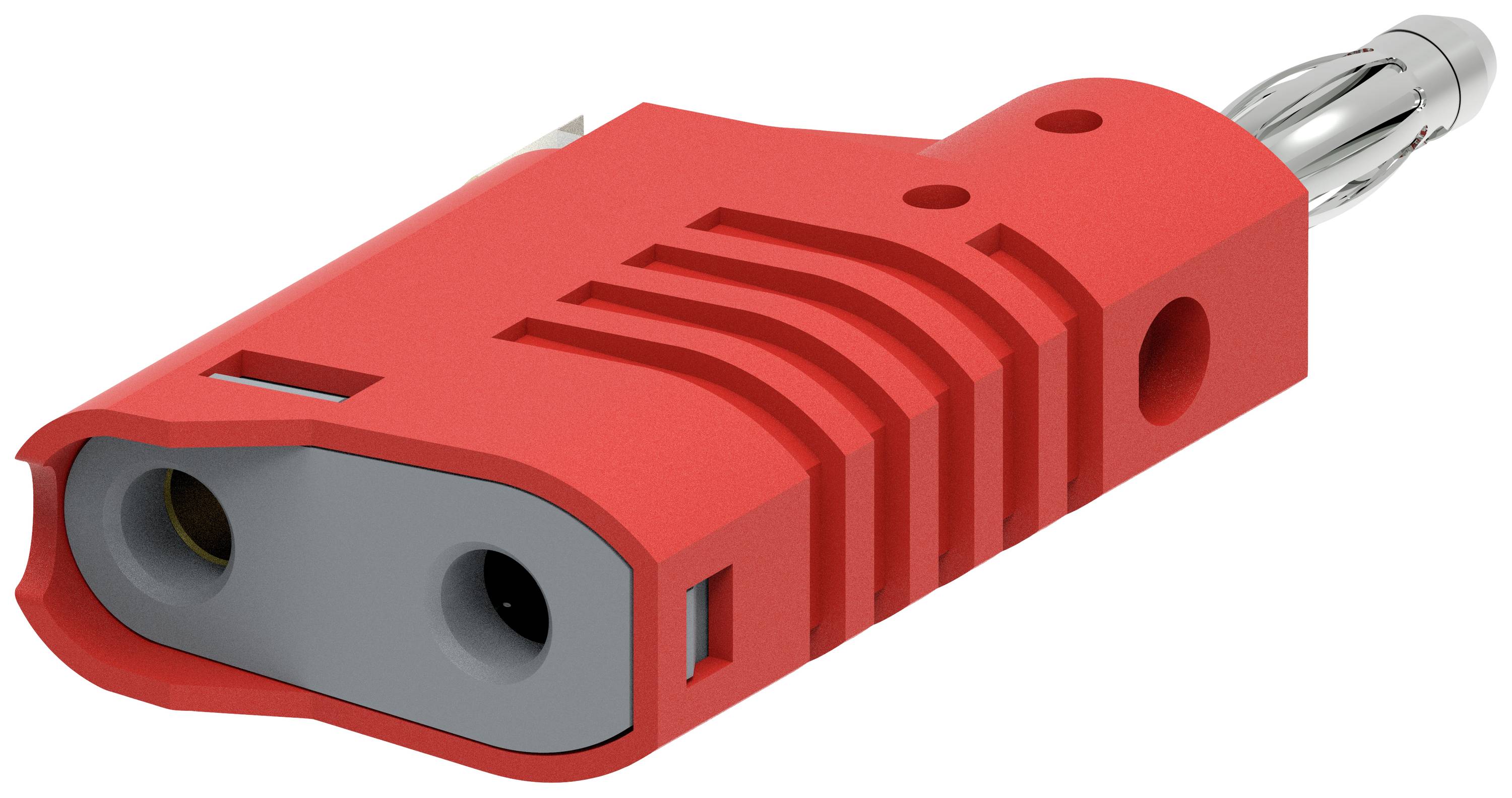 Electro PJP 1087-CD1-R Banándugó Dugó, egyenes Tű átmérő: 4 mm Piros 1 db