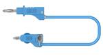 Tesztkábel egymásra rakható csatlakozóval, PVC 0,75 mm², 1,0 m, kék