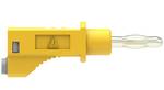 Tesztkábel egymásra rakható csatlakozóval, PVC 0,75 mm², 50 cm, sárga