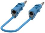 Tesztkábel egymásra rakható csatlakozóval, PVC 2,5 mm², 2,0 m, kék