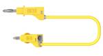 Tesztkábel egymásra rakható csatlakozóval, PVC 2,5 mm², 50 cm, sárga