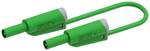Tesztvezeték Ø4 mm-es egymásra rakható dugóval, PVC 0,75 mm², 1,0 m, zöld
