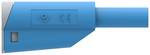 Tesztvezeték Ø4 mm-es egymásra rakható dugóval, PVC 0,75 mm², 50 cm, kék