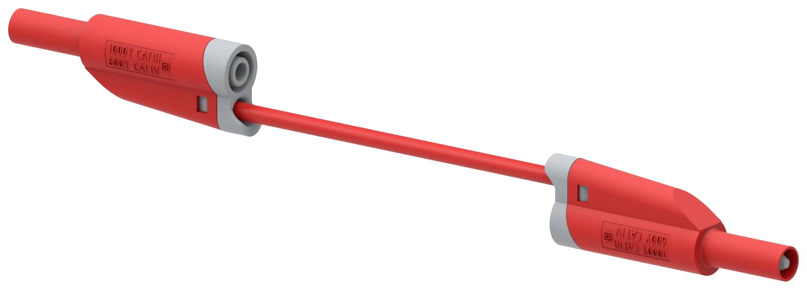 Electro PJP 2717-IEC-CD1-50R Mérővezeték lamellás dugó, 4 mm lamellás dugó, 4 mm 50 cm Piros 1 db