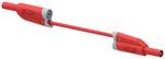 Tesztvezeték Ø4 mm-es egymásra rakható dugóval, PVC 2,5 mm², 50 cm, piros