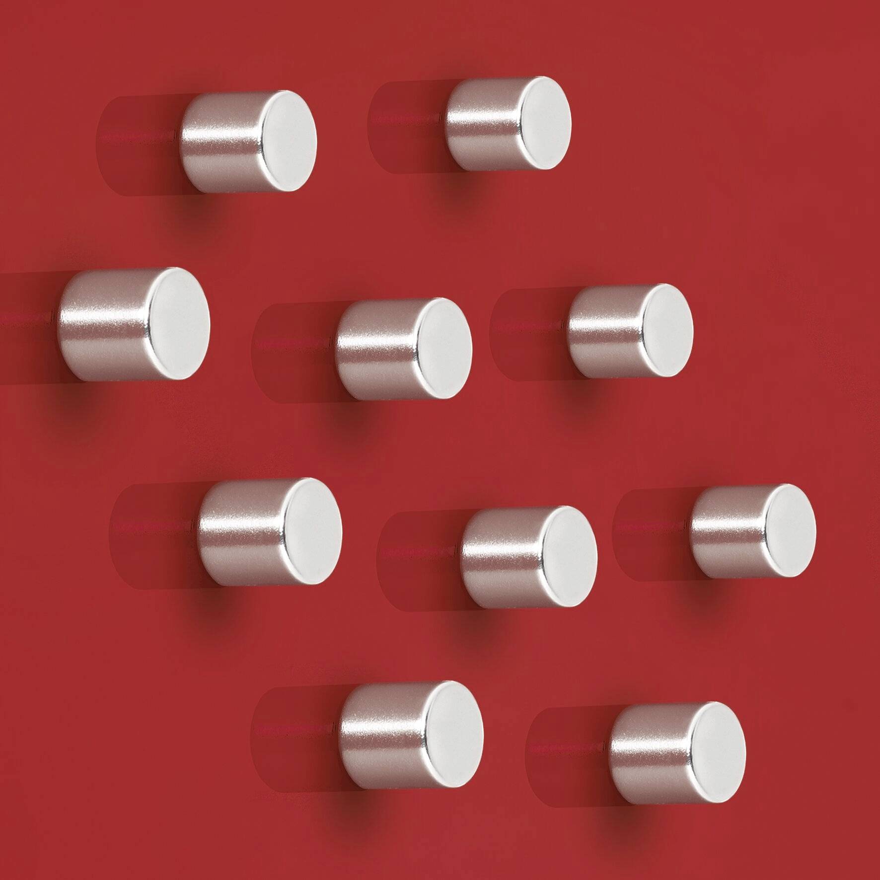 Sigel Aimant Néodyme C5 Strong (Ø x H) 10 mm x 10 mm cylindrique argent 10 pc(s) BA701