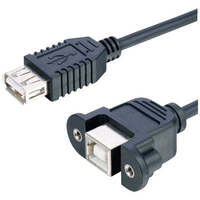 Egy USB-hosszabbító kábel egy csatlakozóaljzattal és egy csatlakozódugóval, amely USB-eszközök csatlakoztatására és meghosszabbítására szolgál.