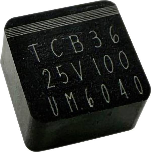 TRU COMPONENTS Elektrolit kondenzátor SMD 0603 100 µF 25 V 20 % (H x Sz x Ma) 6.5 x 6.5 x 3.0 mm 1 db