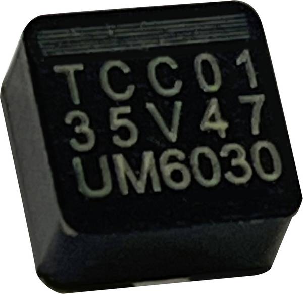 TRU COMPONENTS Elektrolit kondenzátor SMD 0603 47 µF 35 V 20 % (H x Sz x Ma) 6.5 x 6.5 x 3.0 mm 1 db