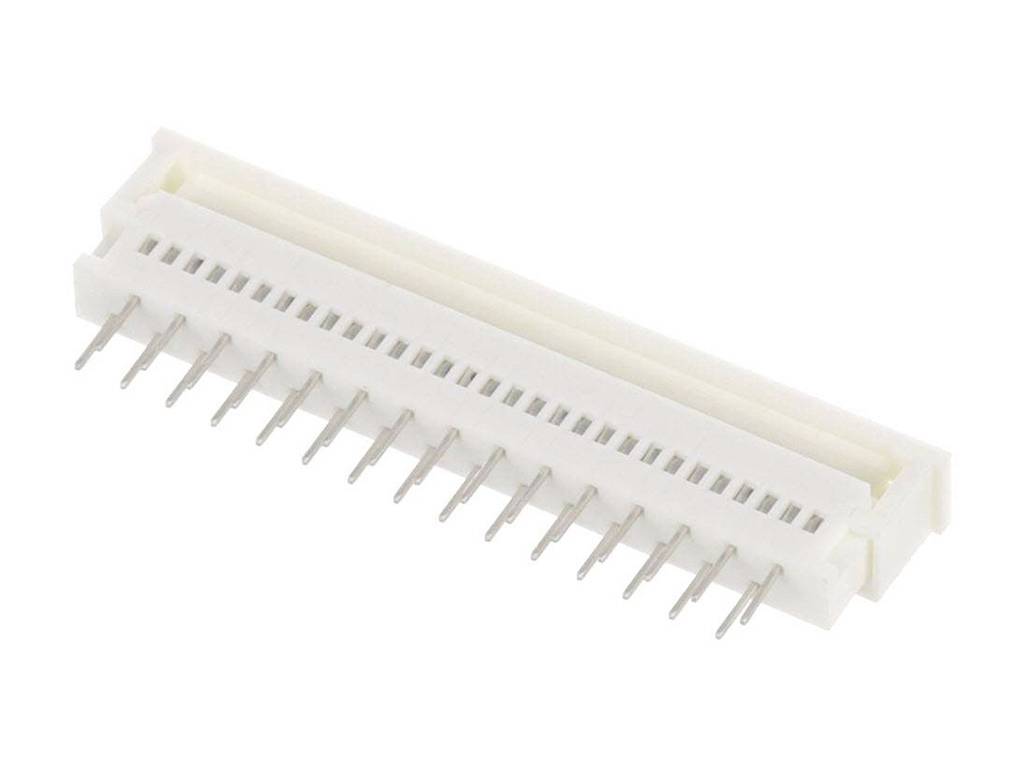 Műanyag csatlakozó számos fémtűvel, elektronikai alkalmazásokhoz megfelelő.