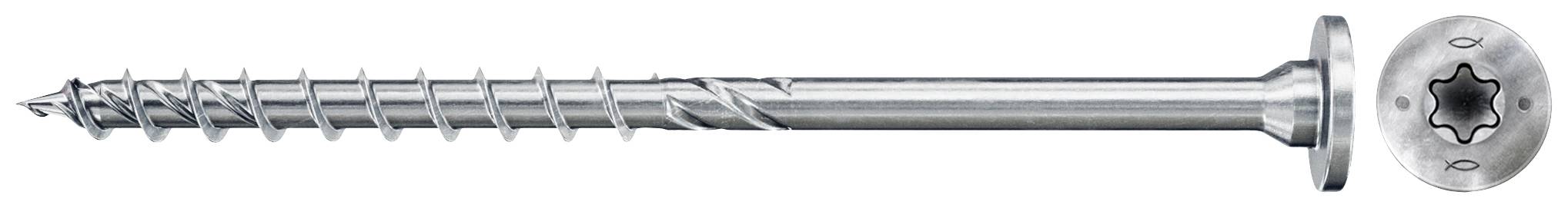Fischer 561788 PowerFast II Süllyesztett facsavarok 6 mm 180 mm Belső négyfog Acél Galvanikusan cinkezett 100 db