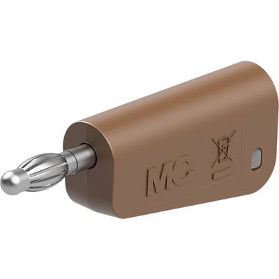 Stäubli LQ-4N-30 Labor csatlakozódugó Dugó Tű átmérő: 4 mm Barna 1 db