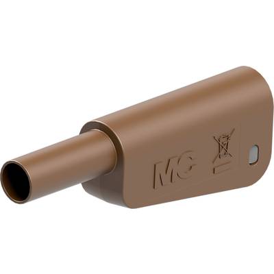 Stäubli SLQ-4A-46 Biztonsági lamellás dugó Dugó Tű átmérő: 4 mm Barna 1 db