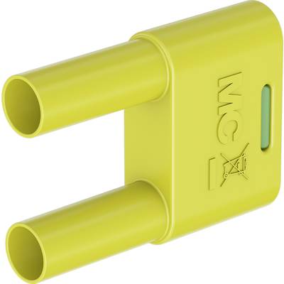 Stäubli SKS-4N-19 Csatlakozódugó Zöld, Sárga Tű átmérő: 4 mm Stift távolság: 19 mm 1 db