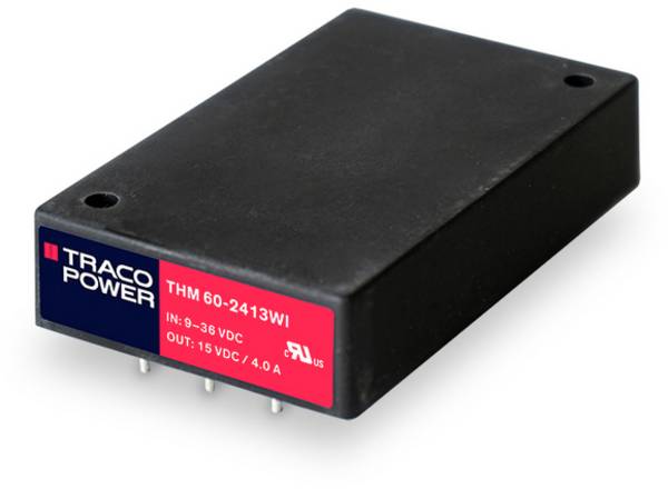TracoPower  THM 60-2423WI  DC/DC feszültségváltó, nyák  24 V/DC  +15 V/DC  2 A  60 W  Kimenetek száma: 2 x  Tartalom, tartalmi egységek rendelésenként 1 db