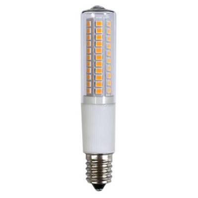 Egy henger alakú, E14-es foglalatos LED-izzó, amelyet energiahatékony világítási célokra használnak.