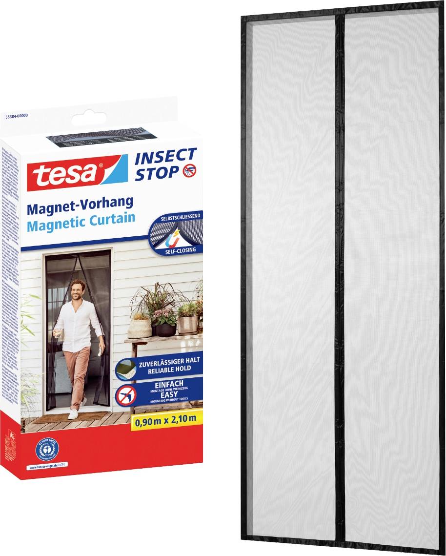 tesa Fliegengitter 55384-00000-00 Mágneses függöny (Sz x Ma) 0.90 m x 2.10 m Antracit 1 db