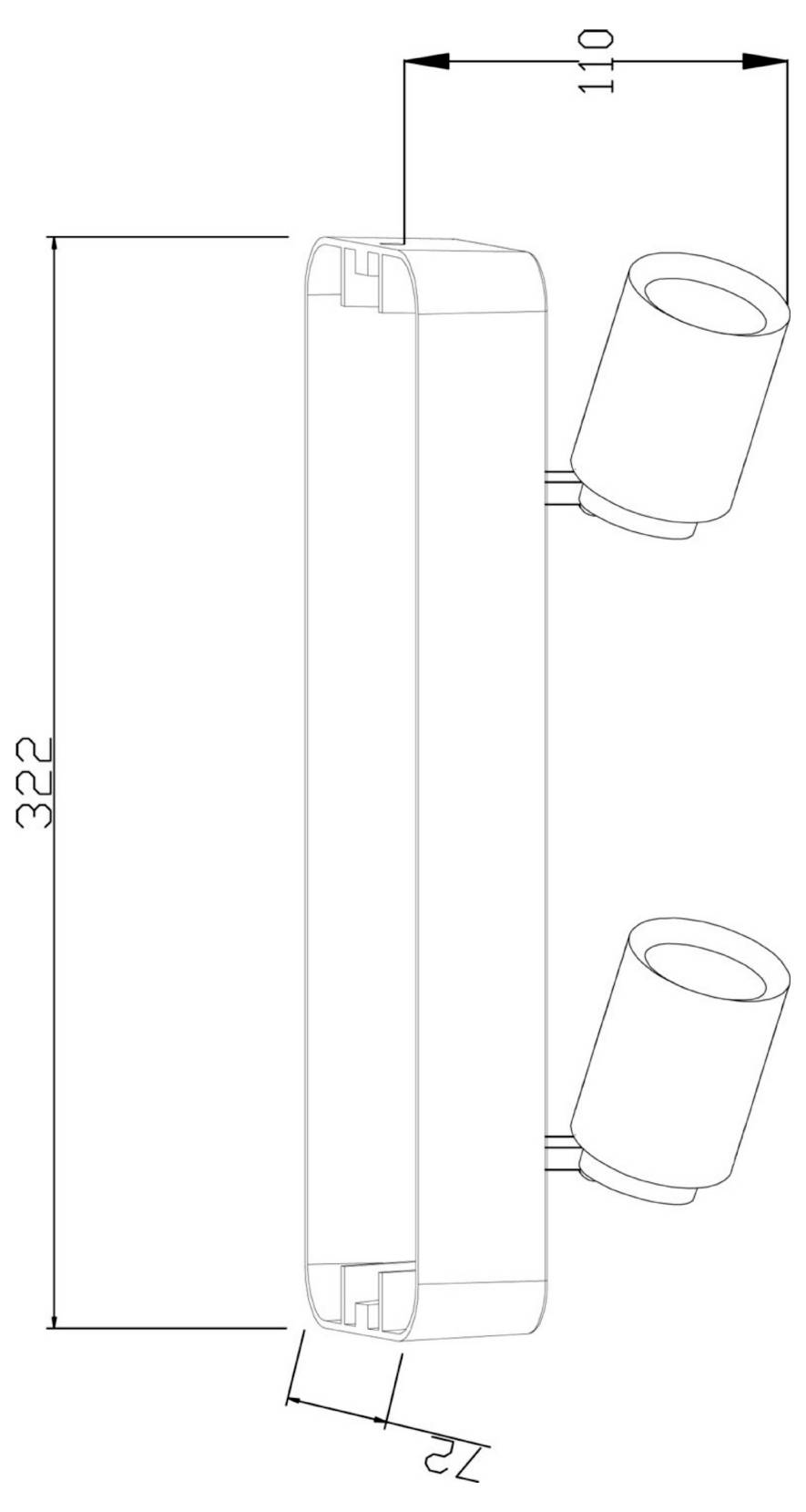 Deko Light Librae Linear II Mennyezetre építhető lámpa GU10 50 W Mélyfekete (RAL 9005)-4