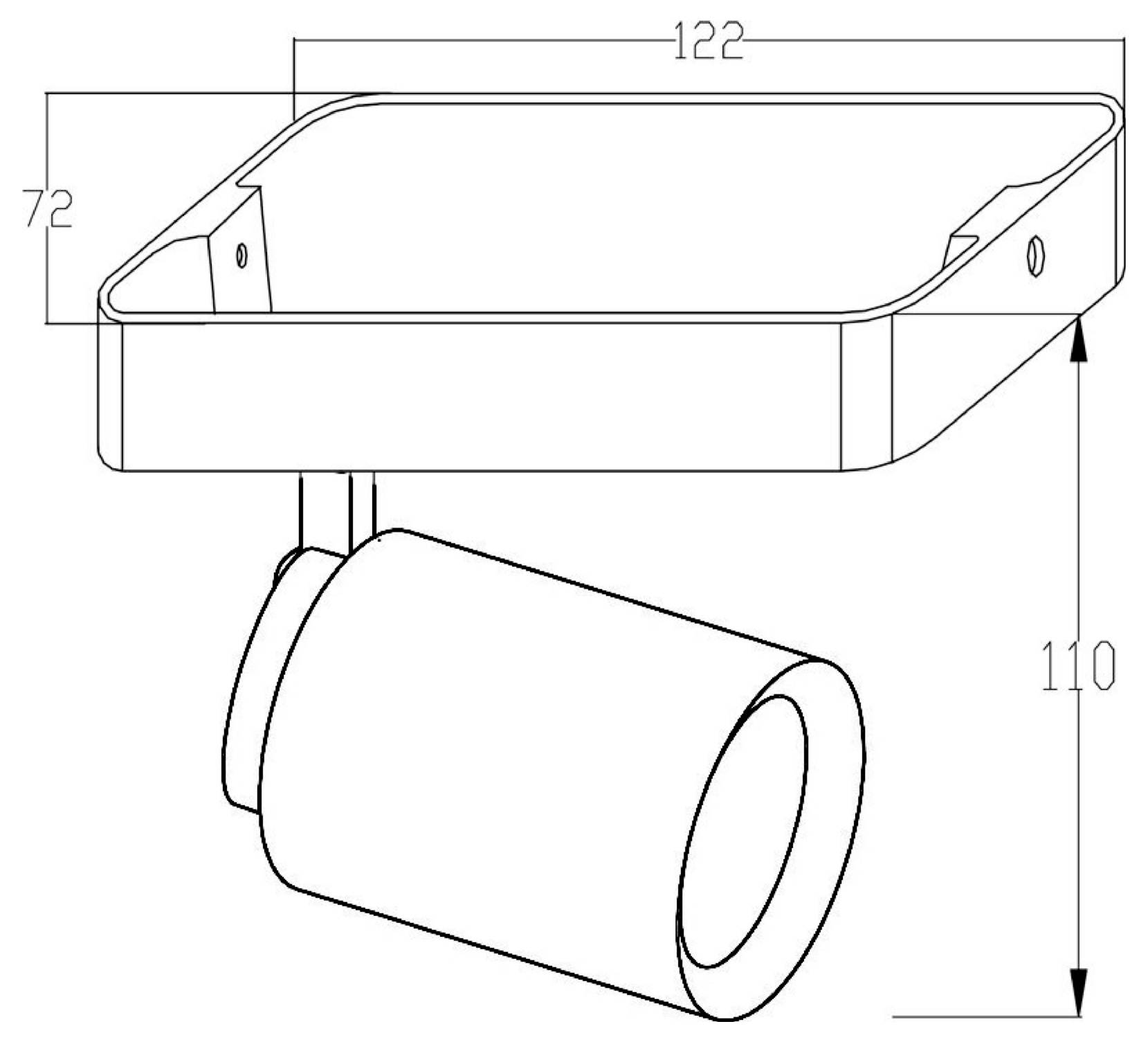 Deko Light Librae Linear I Mennyezetre építhető lámpa Nagyfeszültségű halogén tű GU10 50 W Mélyfekete (RAL 9005)-5