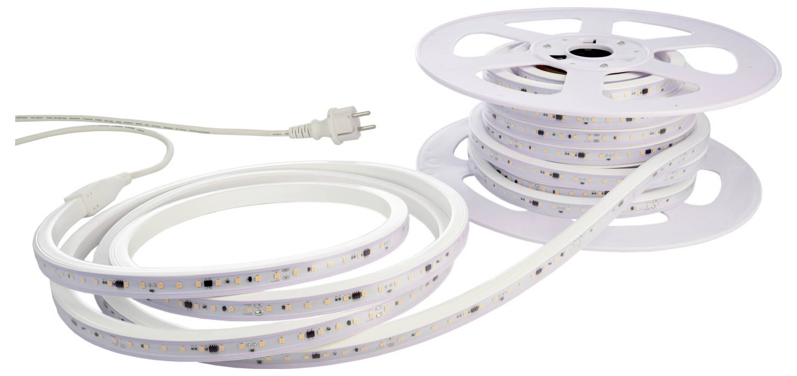 Deko Light 840391 LED csík teljes készlet EEK: F (A - G) Dugóval 240 V/AC 50000 mm Melegfehér 50 m-1