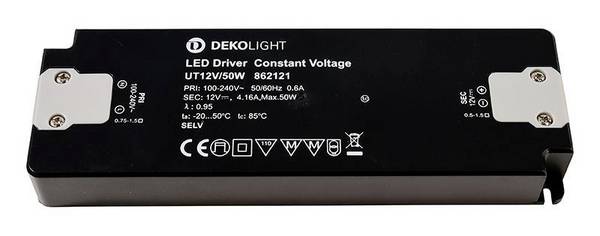 Deko Light FLAT, CV, UT LED transzformátor  Állandó feszültségű  0 mA - 4.16 A 12 V/DC  1 db
