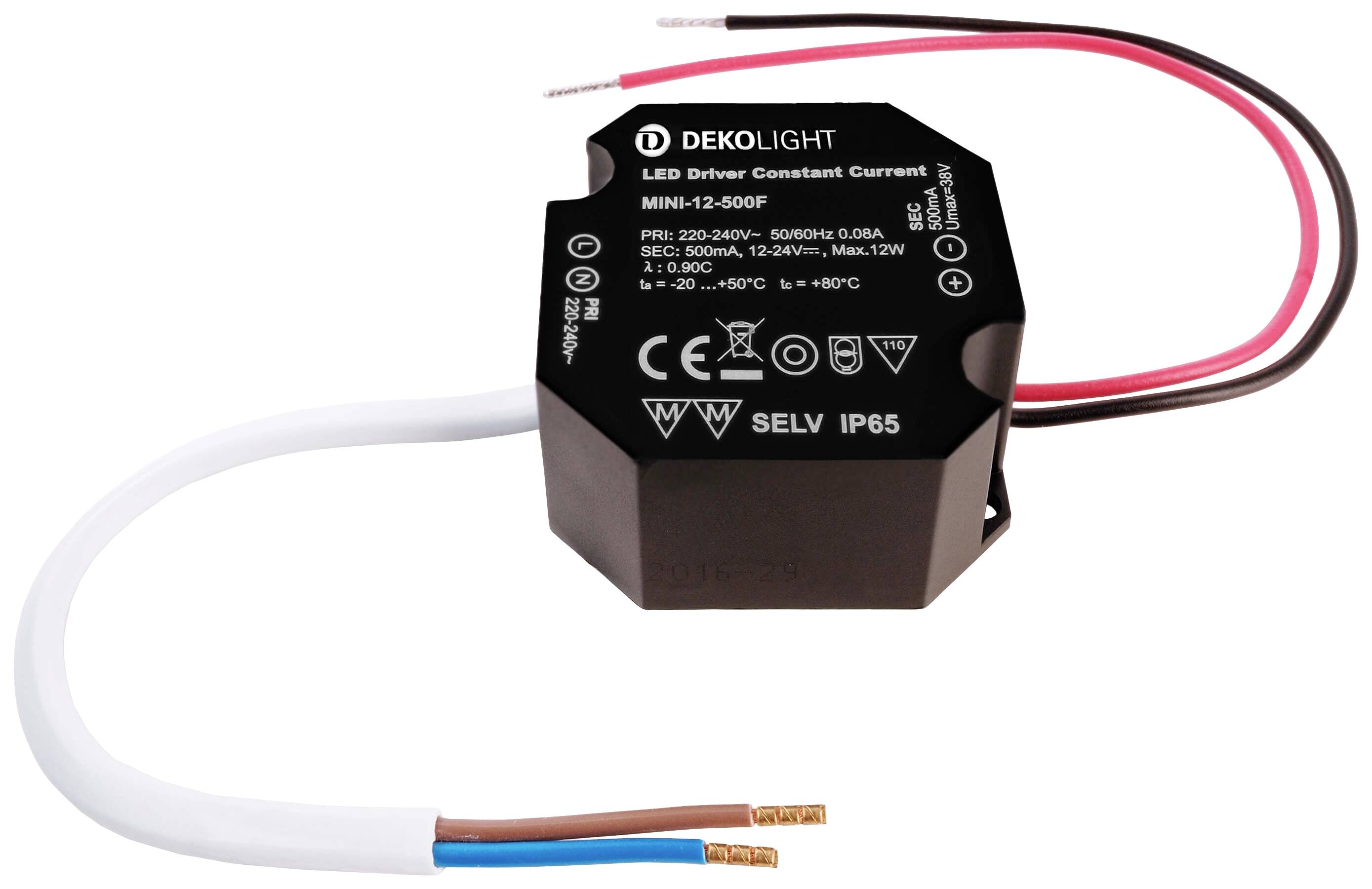 Deko Light OCTO, DIM, CC, RSM LED meghajtó Állandó áramú 12 W 0.50 A 12 - 24 V/DC 1 db