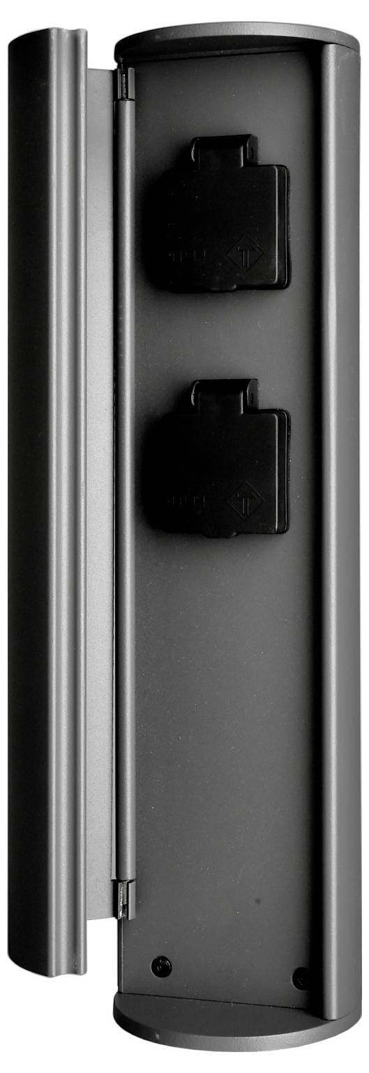 Deko Light 733055 Steckdosenturm Kültéri lámpatest LED Sötétszürke-1