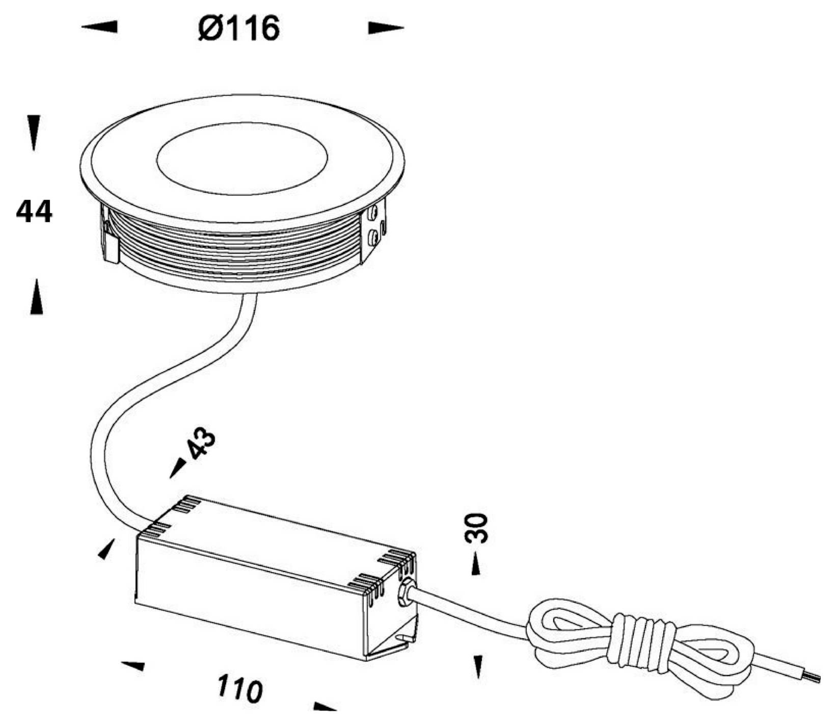 Deko Light Flat III WW 730336 Padlóba építhető lámpa Fixen beépített LED-es LED 1.30 W Ezüst-2