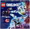 Lego Dreamzzz 71457-es szett csomagolása. Egy épületrendszert mutat, amely egy unikornis alakú épületből áll, valamint olyan elemekből, amelyek szárnyakat és egyéb figurákat formáznak.