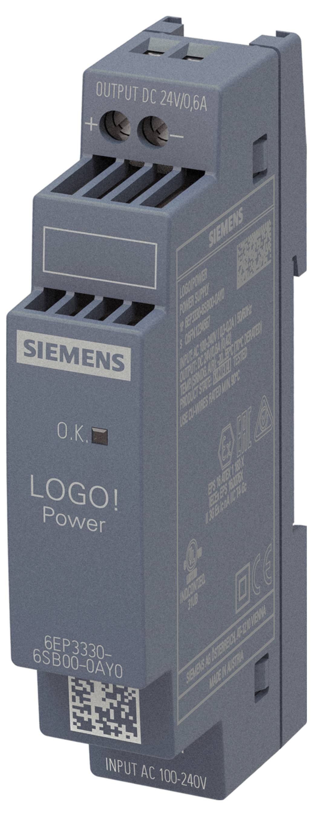 Siemens 6EP3330-6SB00-0AY0 Kalapsínes tápegység Tartalom, tartalmi egységek rendelésenként 1 db