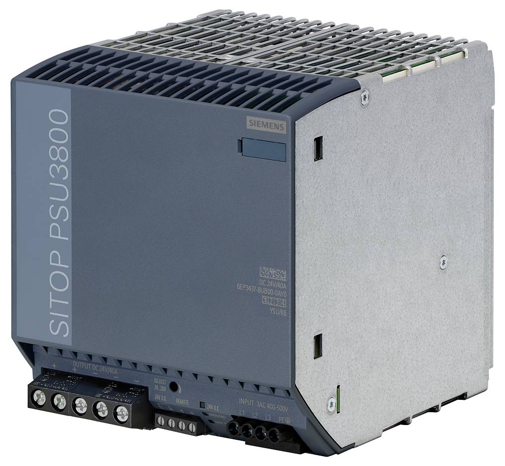 Siemens 6EP34378UB000AY0 Kalapsínes tápegység 24 V/DC 40 A Tartalom, tartalmi egységek rendelésenként 1 db