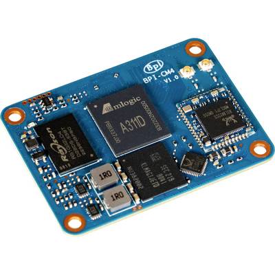 Egy kék nyomtatott áramkör egy nagy, középen elhelyezkedő chippel, amelyen az 'A311D' felirat látható, körülötte több kisebb chip és elektronikai alkatrész.