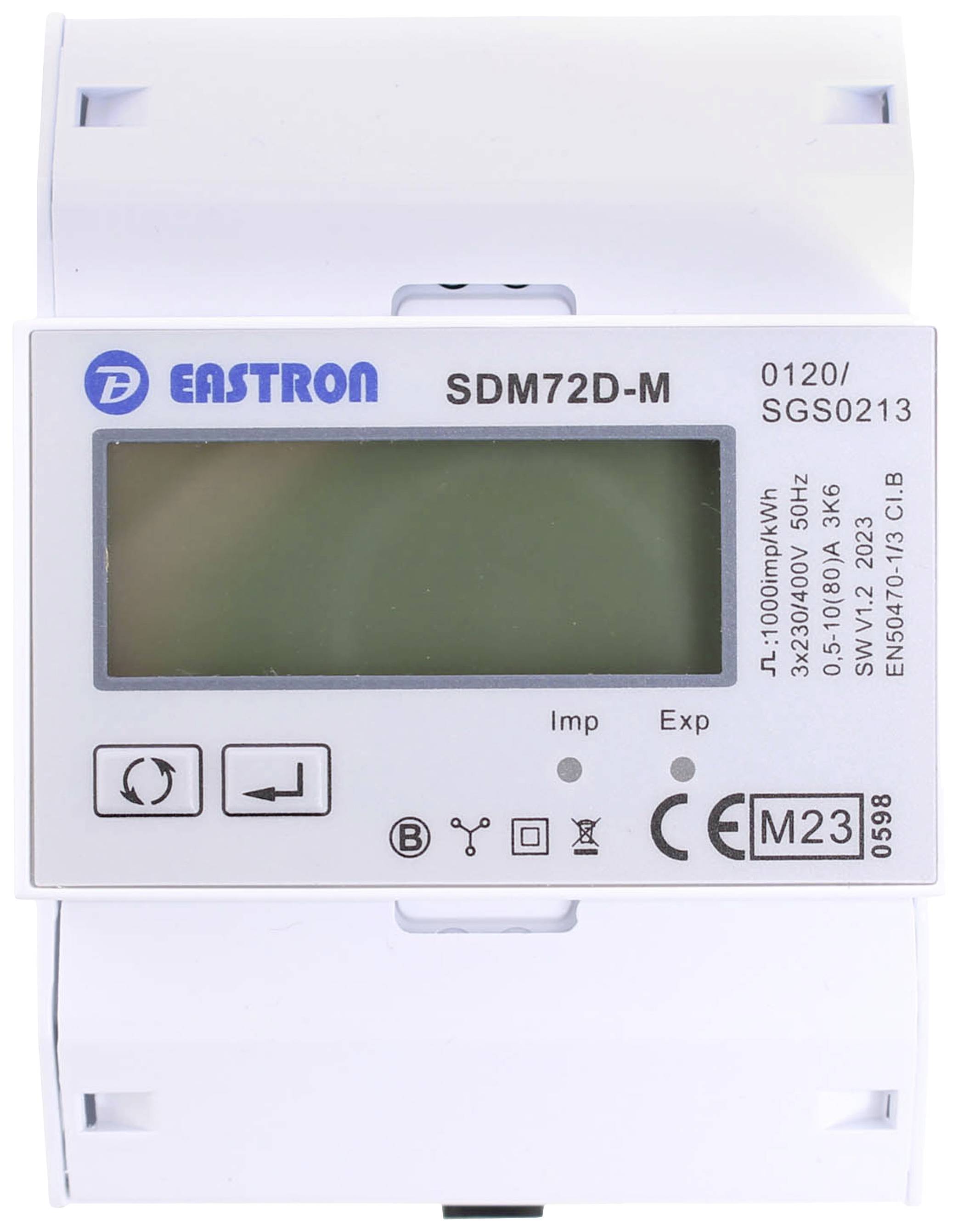 Counttec SDM72DM SDM72DM Háromfázisú fogyasztásmérő digitális 80 A MID konform: Igen 1 db