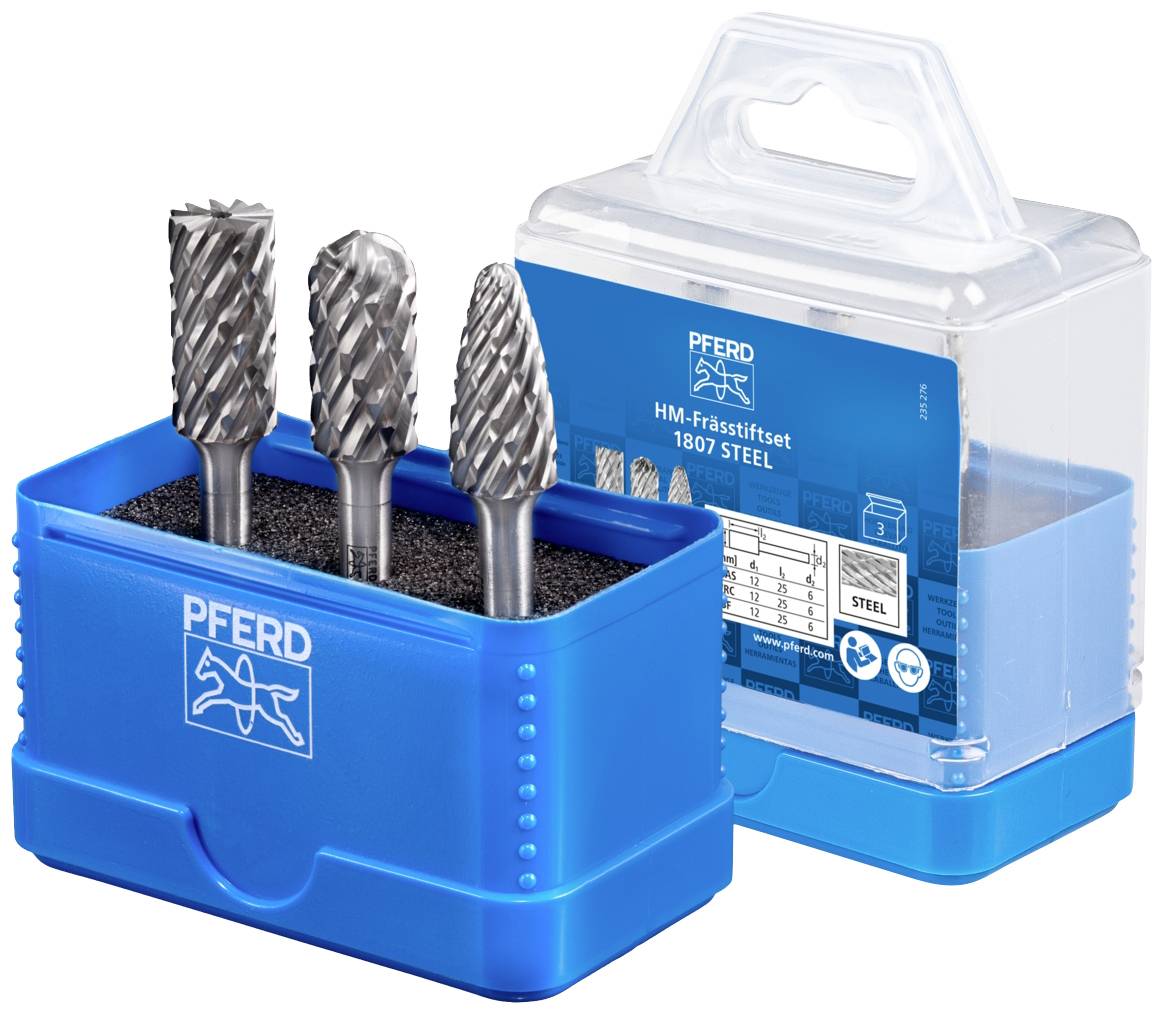 PFERD TOOLS 21901807 Maróstift készlet Keményfém 12 mm Szár átmérő 6 mm