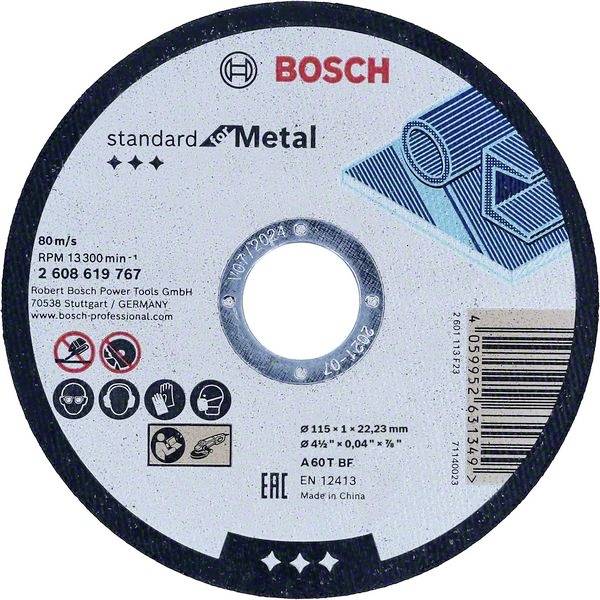 Bosch Accessories  Standard for Metal  2608619770  Vágótárcsa, egyenes  230 mm  1 db  Fém