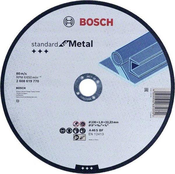 Bosch Accessories  Standard for Metal  2608619769  Vágótárcsa, egyenes  180 mm  1 db  Fém