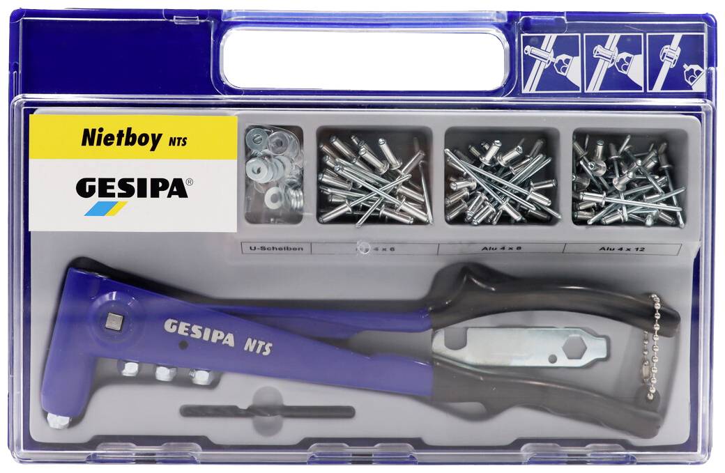 Gesipa 1435461 Vakszegecs fogó készlet 315 mm 1 db