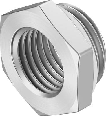 Hatlapfejű fémcsavar belső menettel, ezüstös színben.