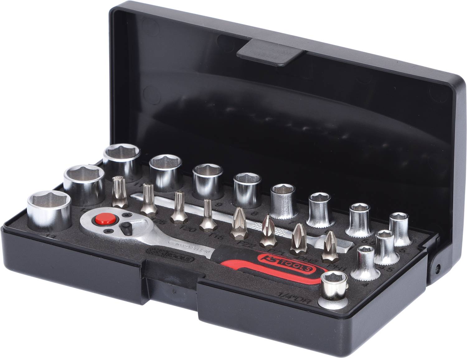 KS Tools 9110623 Dugókulcs betét készlet Collos 1/4 (6,3 mm) 23 részes NEW-63232