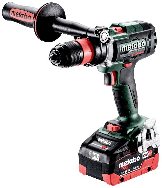 Metabo 603184660 Akkus fúrócsavarozó 18 V 5.5 Ah LiHD kefe nélkül, 2. akkuval, Hordtáskával, Töltővel